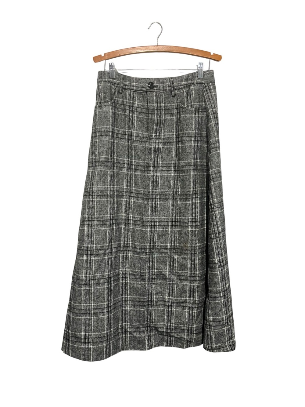 Shift Plaid Midi Skirt Size Medium Dark Academia Preppy